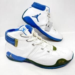 Air Jordan Team 10/16 Sneaker Mens 13 Cloud White Blue Athletic Shoes 309847-143